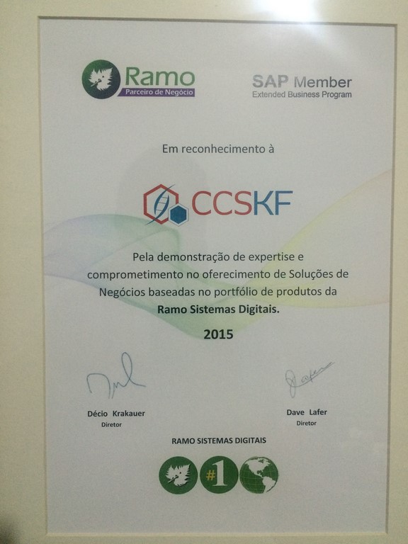 Reconhecimento RAMO SAP Business One